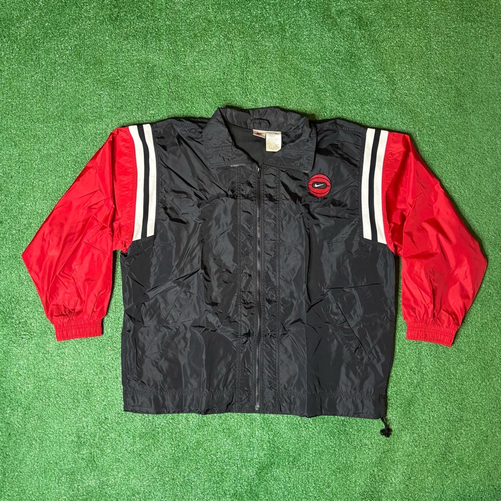 Vintage 90s Nike Basketball Embroidered Logo Full-Zip Windbreaker Size XL